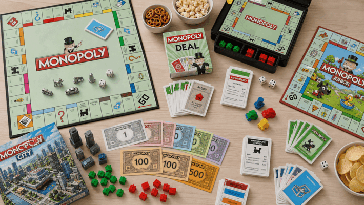 monopoly varianten op tafel